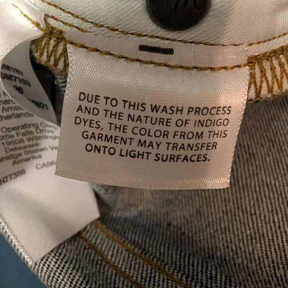 Madewell The 90s Straight Dark Denim Classic Traditional Timeless - Size 26 - Picture 11 of 12